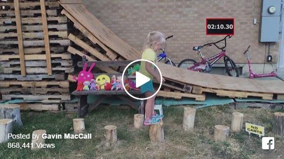 Dad Builds American Ninja Warrior Course for His Daughter, and She Owns It!